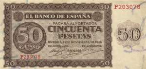 50 Pesetas 1936
